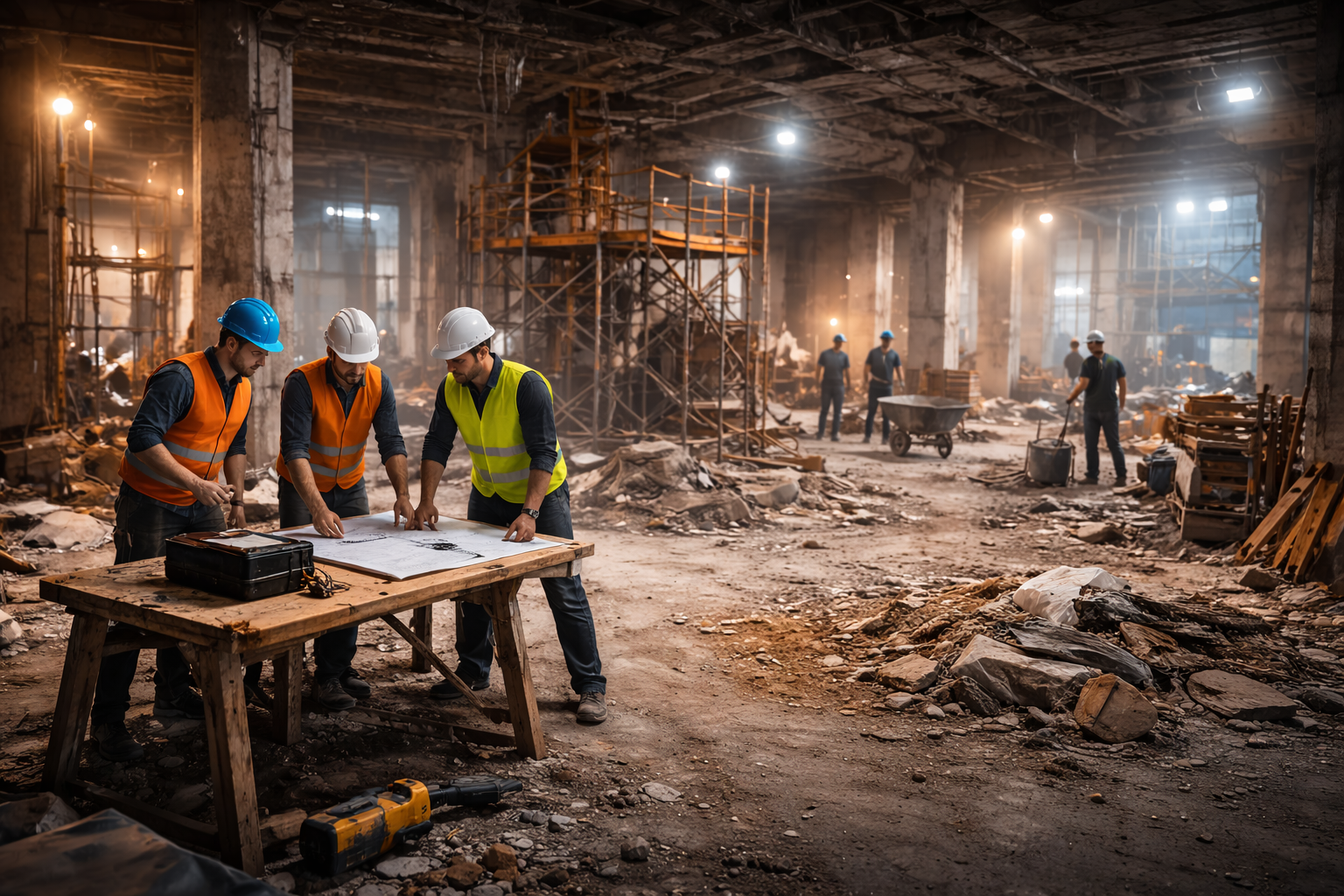 Baustelle / Bau-Fokus